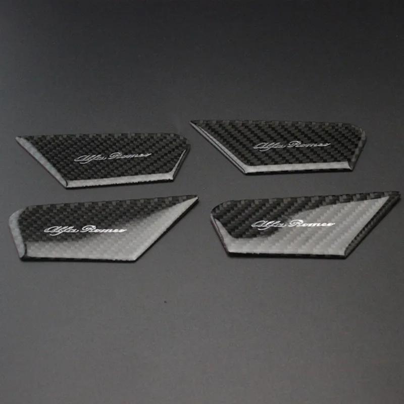 Pentru Alfa Romeo Giulia Stelvio accesorii de interior auto din fibră de carbon ușă interior bol decor autocolant plasture decor
