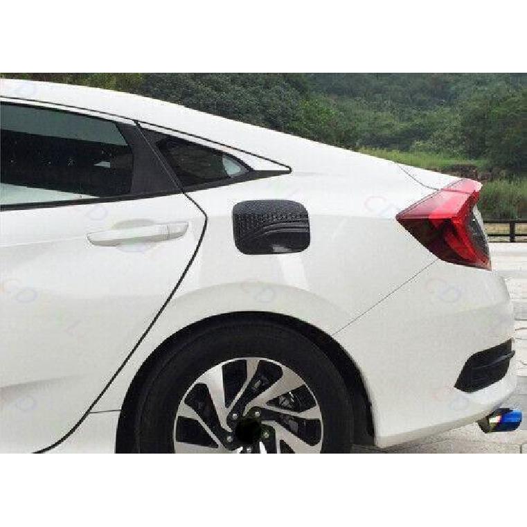 Gas Tank Cap Cover Fuel Filler Cover For Honda Civic 2016- ABS Carbon Fiber