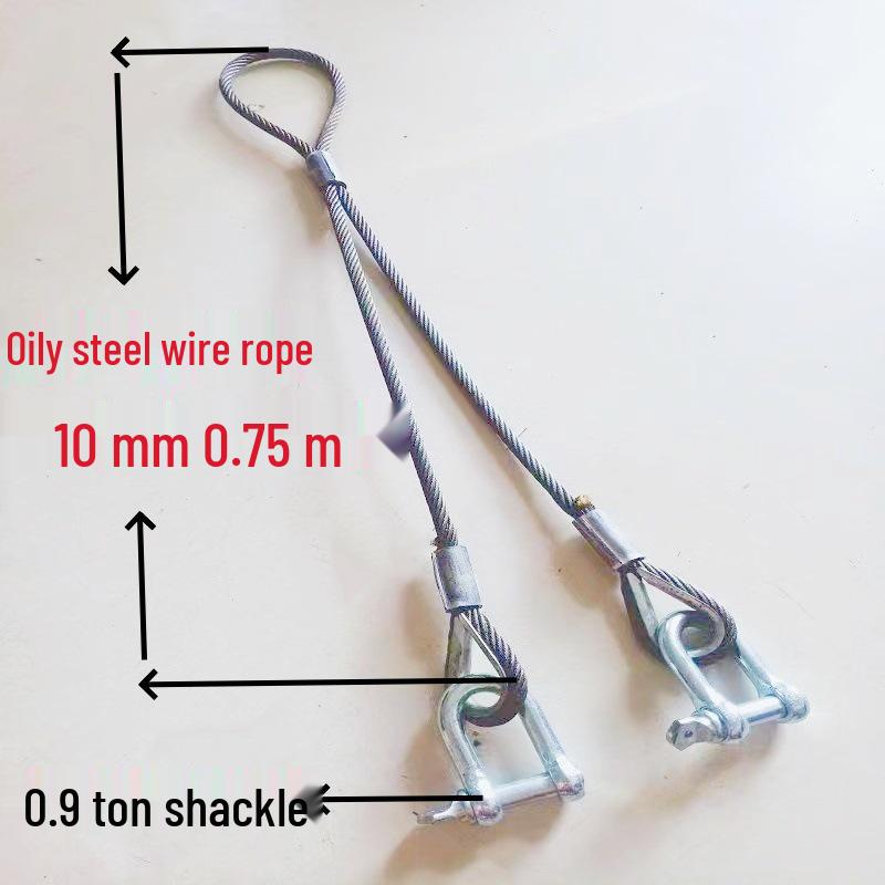 Vinç Bakım Riggingi için Kancalı İki Bacaklı Preslenmiş Tel Halat Sapan