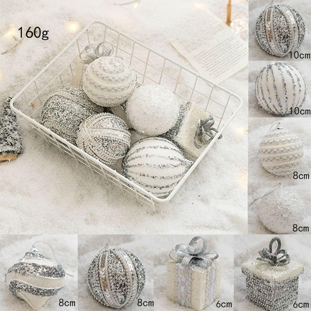 Christmas Baubles Plastics Christmas Tree Balls Colorful Big Christmas Pendant Creative Shatterproof Ball Ornament Set Wedding