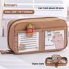 "2024 Volcano Transparent & Dirt-Resistant Pencil Case for Female Students - Large Capacity, High-Value Stationery Box"