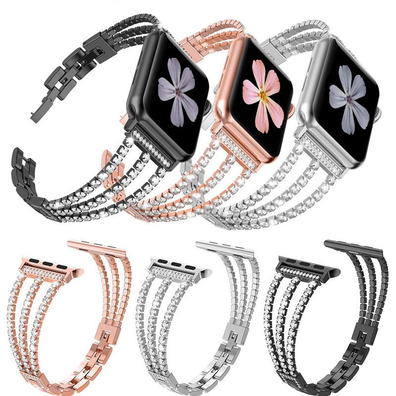 Suitable for Apple Watch Straps, with Exquisite Diamond Bow Inlay Strap