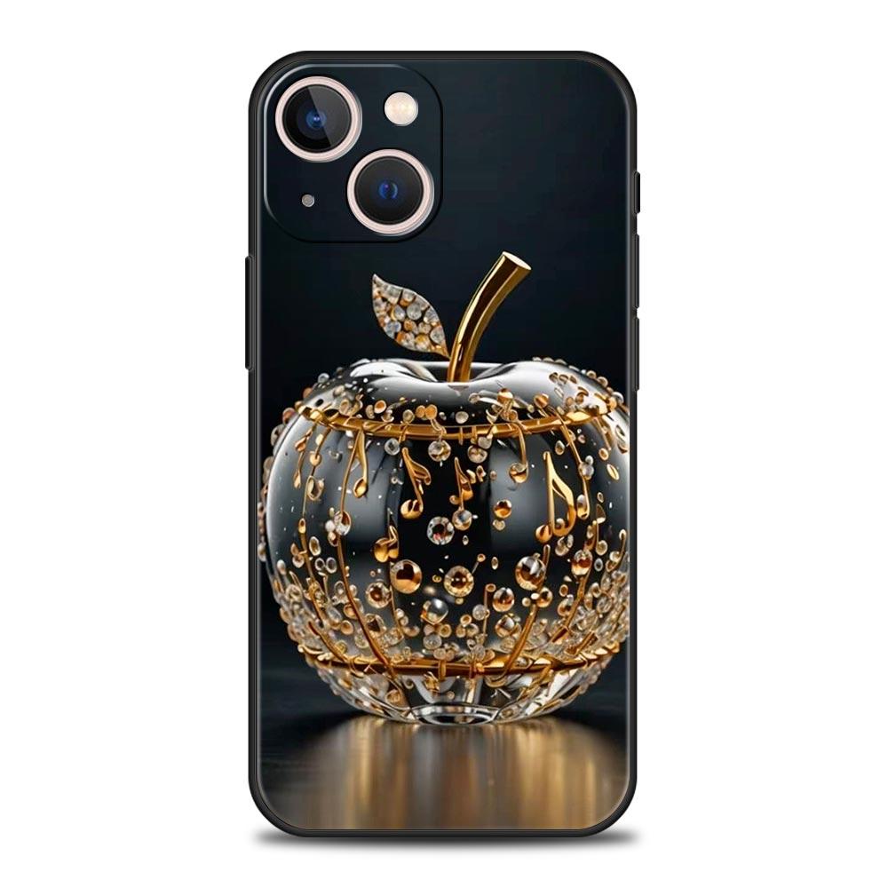 Happy Black Apple Phone Case Cover for iPhone 17 16 15 14 13 12 Pro Max 11 Pro Max 17 AIR Plus Shockproof Soft TPU Shell Fundas