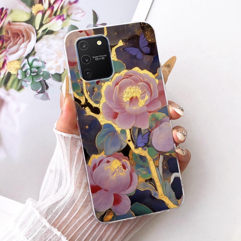 For Samsung Galaxy S10 Lite Case SM-G770F Luxury Butterfly Tree Painted Cover Soft Silicone Phone Case For Samsung S10 Lite Bags