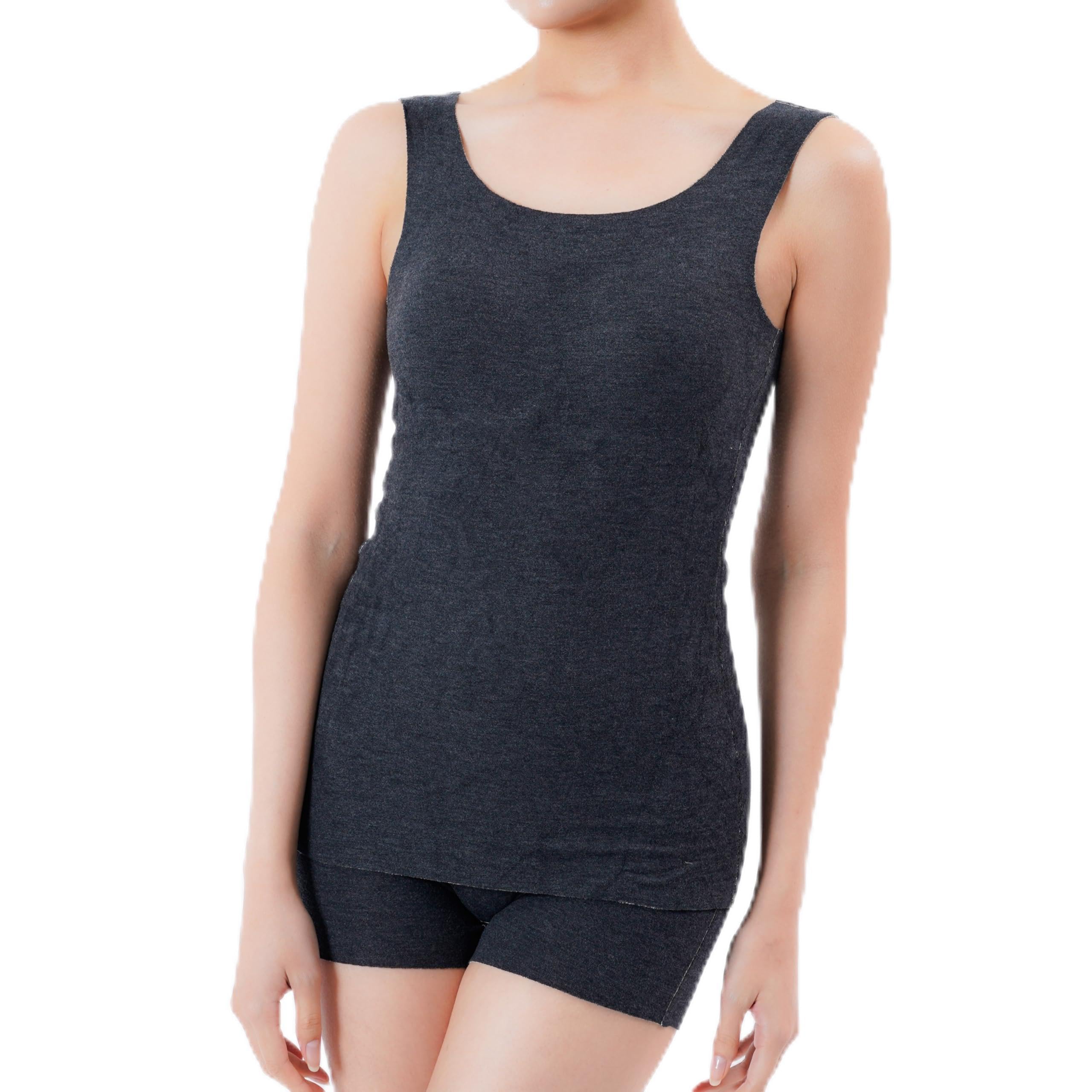 

Not Found Beauty Warming Solid Sleeveless Tank Top with 1 Slightly Brushed Inner Removable Fukusuke Black [Fukusuke] [Satisfied] Cups, Piece, Side,