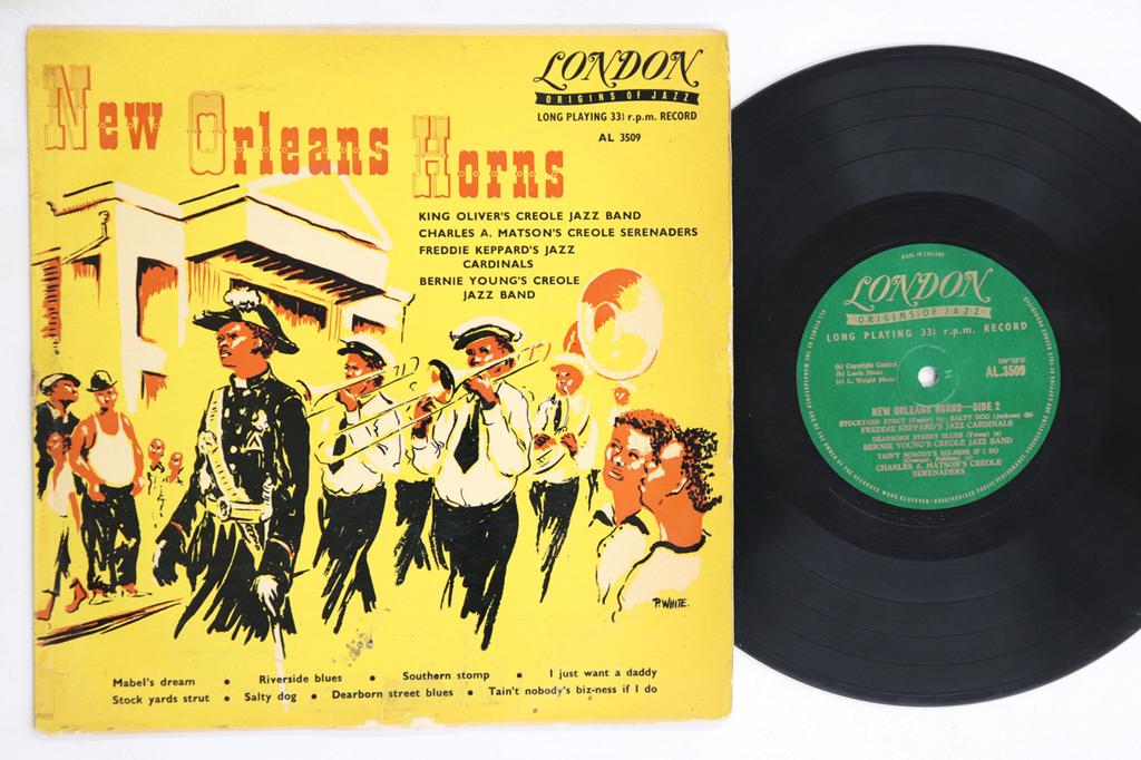 10inch Record VARIOUS - New Orleans Horns AL3509 LONDON 1954 UK Jazz Used