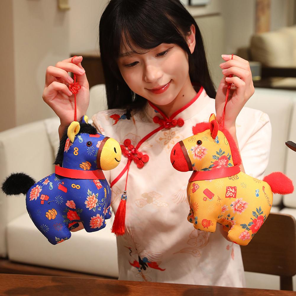 Fabric Zodiac-Horse Plush To Ideal Zodiac-Horse Present For Lunars New Year Charming Home & Office Display