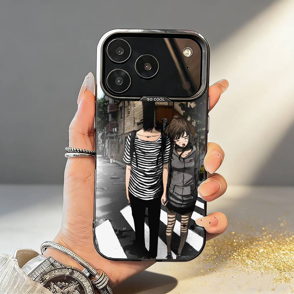 G-Goodnight O-Oyasumi P-Punpun Phone Case For iPhone17,16,15,14,13,12,11,Pro,MAX White Matte Shockproof Cover