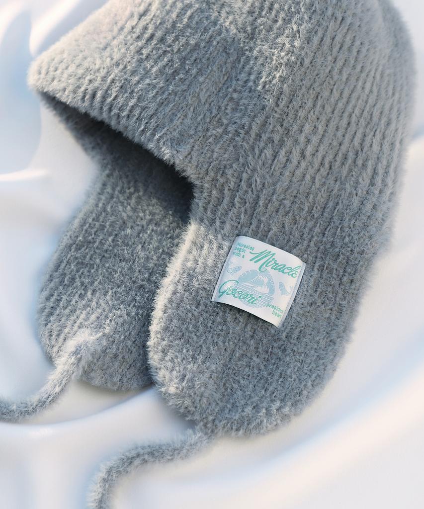 GOCORI Knit Trooper Hat - Blue Gray Trooper Hat Earflap