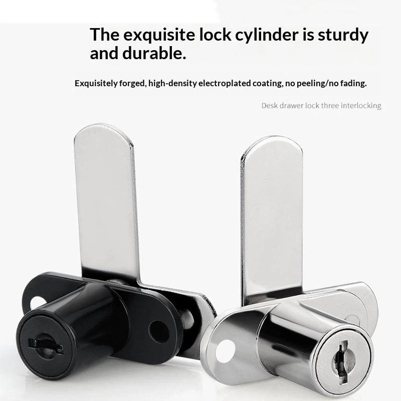 Zinc Alloy Drawer Lock Cabinet Cam Lock For Furniture Door Mailbox Desk Cupboard With Keys