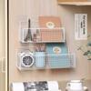 Non Drill Wall Mounted Storage Rack Self Adhesive Toiletries Organizer Storage Basket  Daily Use