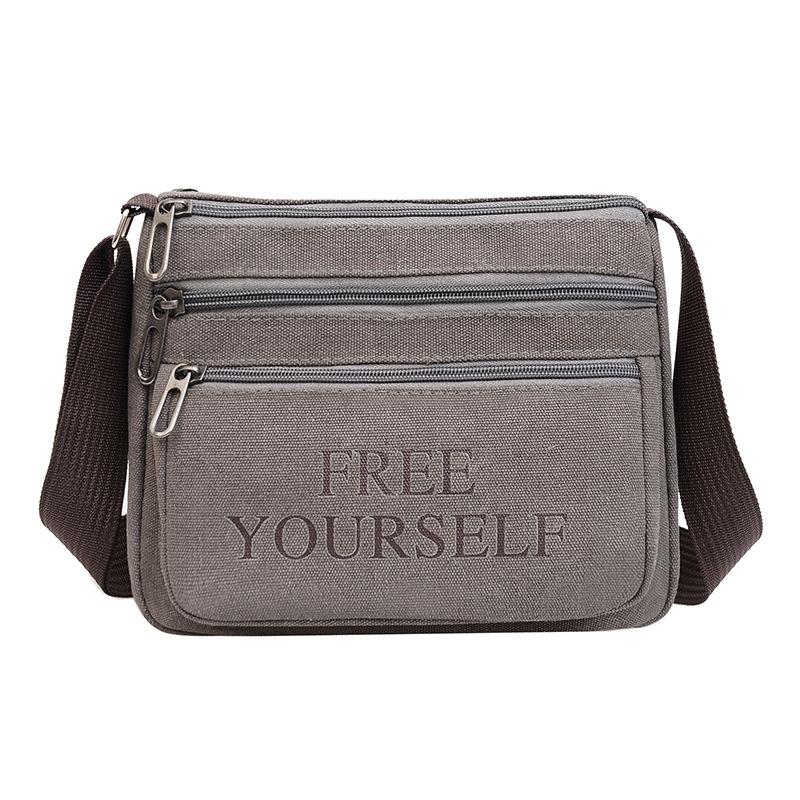 Business bag Men's and women's nylon collection wallet Canvas charging bag Cashier shoulder messenger bag Oxford cloth bag Korean version satchel bag