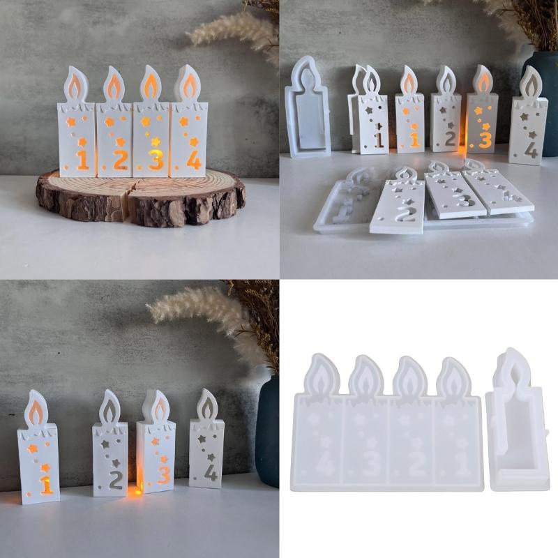 Creative Flexible Silicone Mold for Number Candle and Ambients Lights Decoration for Birthdays and Celebrations