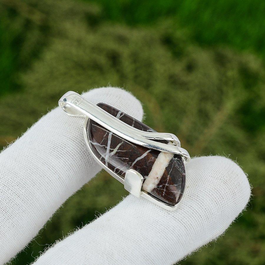 Sisters Day Sale 925 Silver Coconut Jasper Stone Bezel Wedding Daughter Pendant