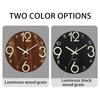 1PC 12inch Luminous Wall Clock Frameless Digital Clock Wall Mute Clock for Living Room Bedroom Wall Decor With Night Light