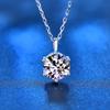 Women's D-color Moissanite Necklace 925 Sterling Silver Chain Exquisite Jewelry 2.0 Carat VVS1