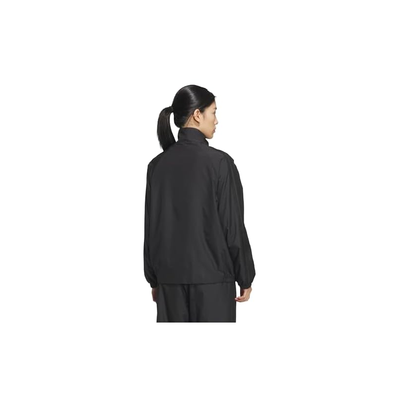 Adidas Track Top Must Haves 3-Stripes Windbreaker Women's QB062 Black/Black (KA0949) Size S
