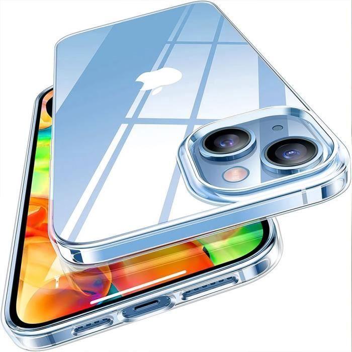 TPU-skal - BOOLING - för iPhone 14 - Stötsäkert skydd - 2 härdade glas - Transparent