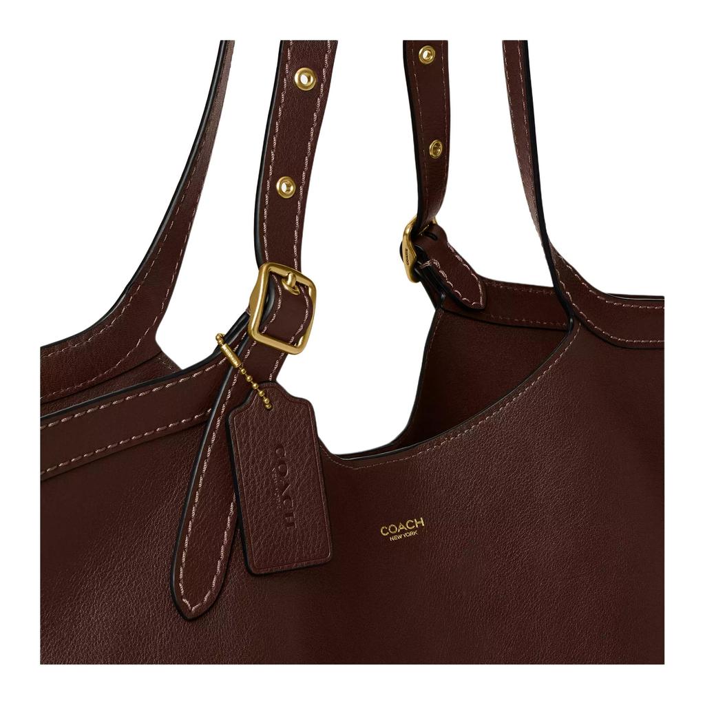 Coach Gramercy 35 Ciondolo Logo Chiusura Magnetica Borsa Tote in Pelle Granata Donna tote Acero CAM00-B4MPL