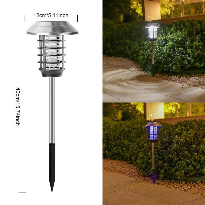 Solar Powered LED Mosquito Zapper Lawn Lamp