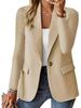 2024 WISH Women's Autumn Long Sleeve Solid Cardigan Blazer