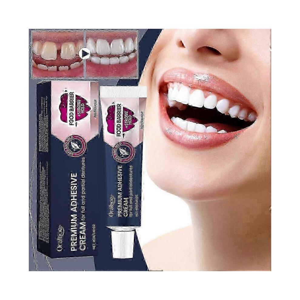 3pcs Secure Waterproof Denture Adhesive,Extra Strong Hold For Upper,Lower or Partials