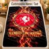 Flannel BlanketFC Twente Custom Name Text Personalized Soft Warm Throw Blanket Home Decor Gift