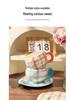 Ins Style Hand-Painted Retro Floral Irregular Coffee Cup and Saucer