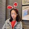 Red Velvet Rabbit Ears Headband for Christmas & New Year Costume