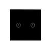 Wifi Wall Touch Panel Switch Voice Control Mobile Phone Remote Control, Model: Black 2 Gang (Zero Firewire Wifi  )