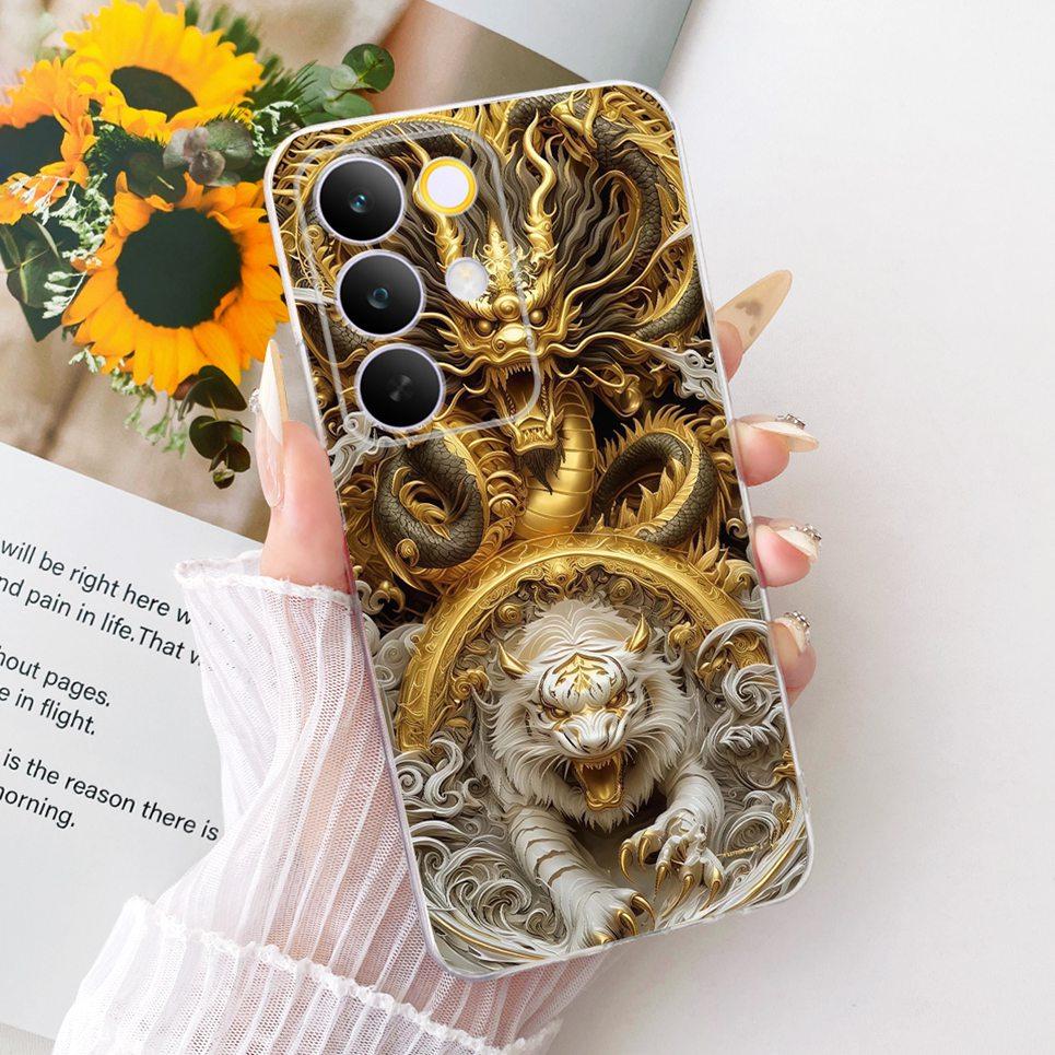 Dragon Tiger Cool Style Pattern Phone Case For Realme C85 Pro C 85 Casing Realme 15X India Soft Silicone Transparent Cover