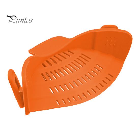 

Силиконовый зажим на кастрюле, сито, защита от проливания, корзина для слива, универсальный пищевой дуршлаг для пасты, фруктов, овощей, кухни, ресторана, пикника оранжевый