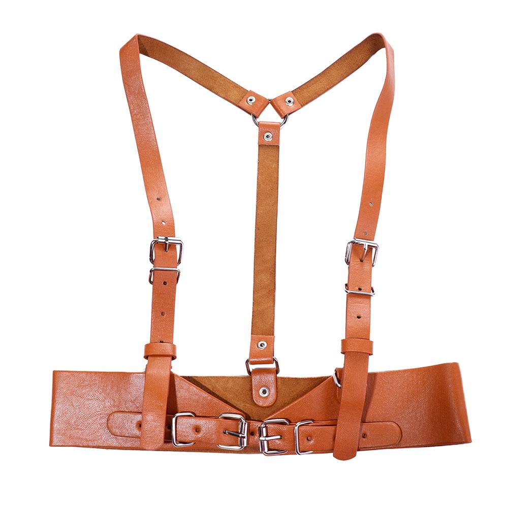 

Punk Vintage Body Bondage Corset Bandage High Waist Elastic Waist Strap Suspender Belts PU Leather Cummerbund Wide Waistband 70cm верблюд