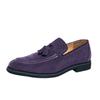 Hot Selling Men's Loafers Europe America Soft Soled Luxury Purple Groom's Wedding Shoes Office Men's Business Dress Shoes