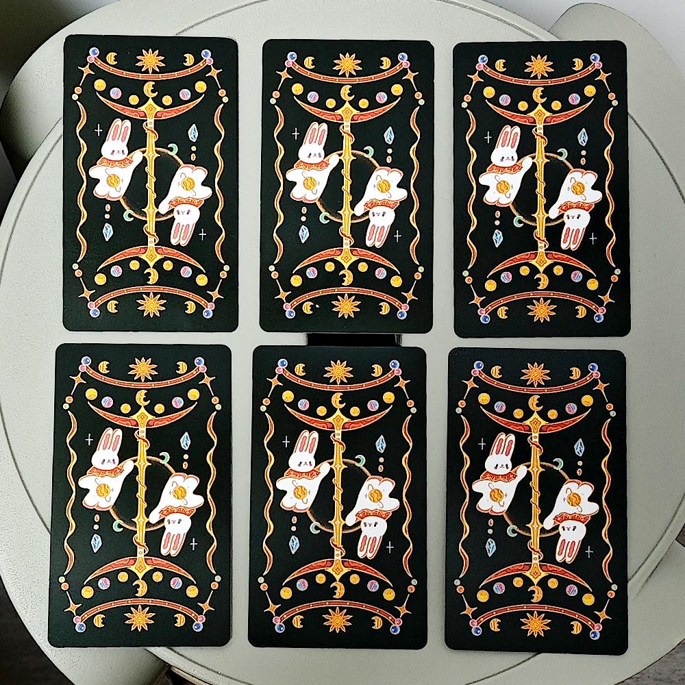 10.3*6cm Galaxy Reverie Tarot Deck 78 Cute Rabbit-themed Tarot Cards Based On Rider System