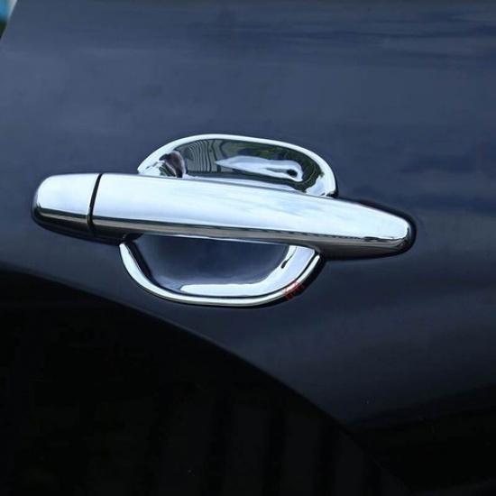 For Toyota Highlander 2008-2013 ABS Silver Exterior Side Door Bowl Cover Trim 4X