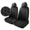 All Season Quilted PU Leather Car Seat Covers Full Set Waterproof Fulls Coverage Universal Fit for All Cars SUV Truck Van Luxury