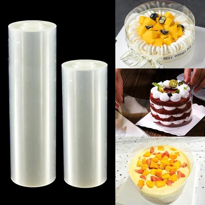 1 Stück Hohe Transparenz Mousse Kuchen Rand 5m PP Keine Rohe Kante Popping Paste Kuchenverpackung Dekoration Backverpackung