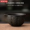 Zen Black Matcha Tea Set 1/4 Piece Matcha Powder Kit Matcha Bowl Set Whisk Accessories Holder for Tea Lovers Tea-Making Tools