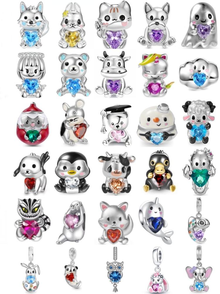 Metal Cobre Animal Fofo Coelho Vaca Ovelha Rato É Ideal Projetado Para Pulseiras Europeias, Acessórios Faça Você Mesmo, Componente de Contas Charm High