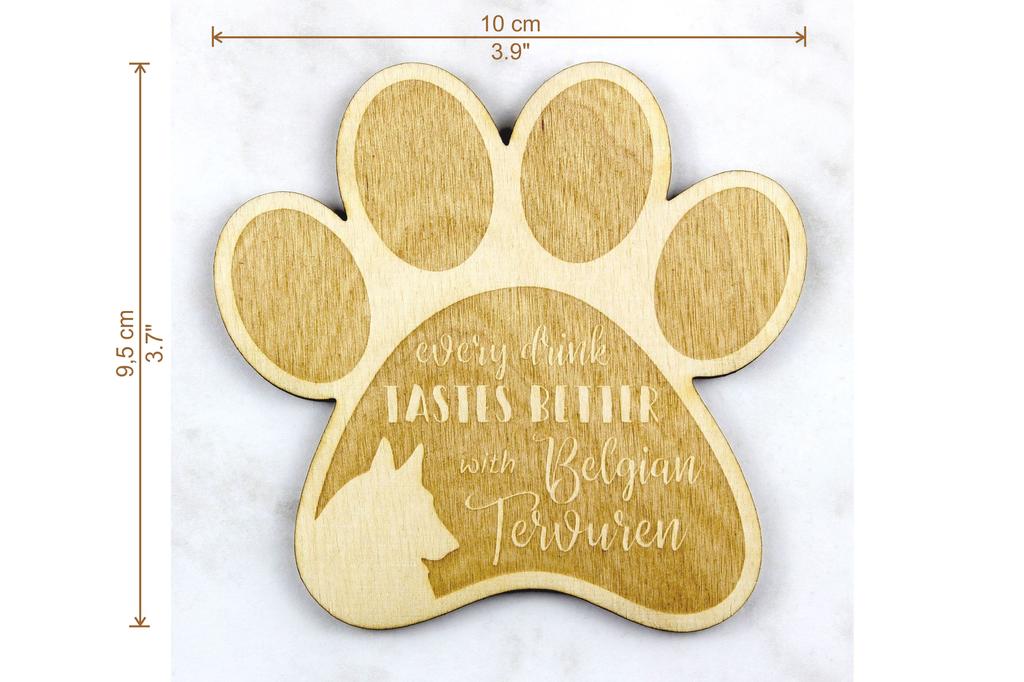 Tervueren Belgischer Schäferhund, Tervueren Belgischer Schäferhund - Untersetzer, gravierter Untersetzer mit Hund, Geschenk für Hundeliebhaber von der Marke Art-Dog
