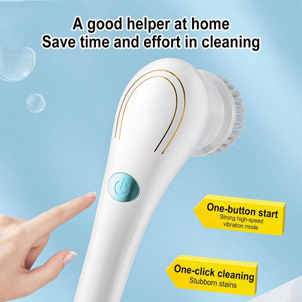 5-In-1 Cordless Electric Spin Scrubber Cleaning Brush Multifunctional Electric Rotating Home Washing Tools For Bathroom Kitchen