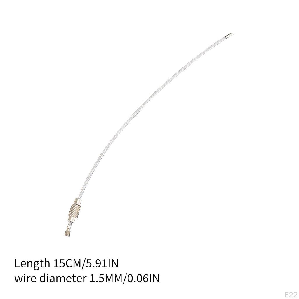 Colored Wire Keychain Cable 6in Stainless Steel Outdoor for Keys Key Fobs Carabiner Keepers Jewelry