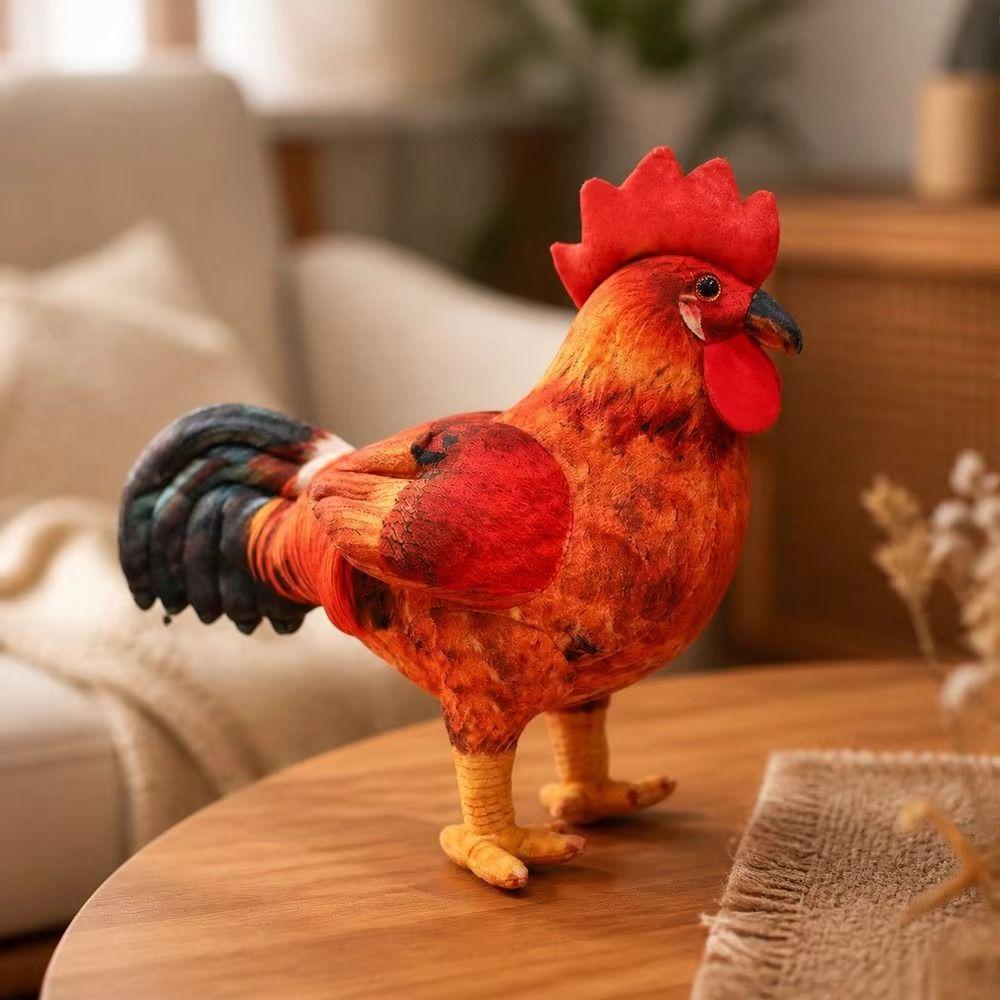 30/48cm Chicken Stuffed Toy Cute Game Stuffed Doll Simulation Rooster Plush Toys  Home Decor