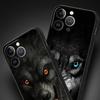 Animal Lion Wolf Tiger Phone Case For iPhone 17 16 15 Pro Max 11 12 13 14 7 8 Plus SE 2020 X XR XS Cover Soft Black