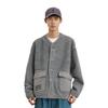 Li Ning CF Suo Solid Color Pocket Printed Single-Breasted Casual Cotton Jacket Unisex Jacket Slate-Gray AJMS125-3