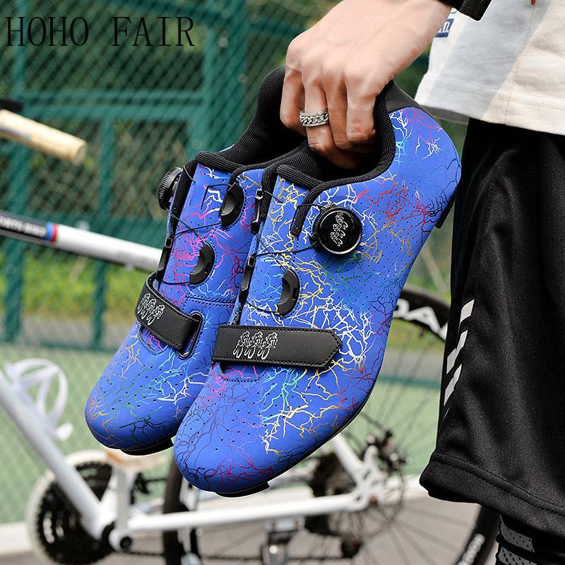 Tienda de ciclismo de moda para hombre y mujer, zapatos autoblocantes para ciclismo de carretera, zapatillas antideslizantes transpirables, zapatos de talla grande 46,47