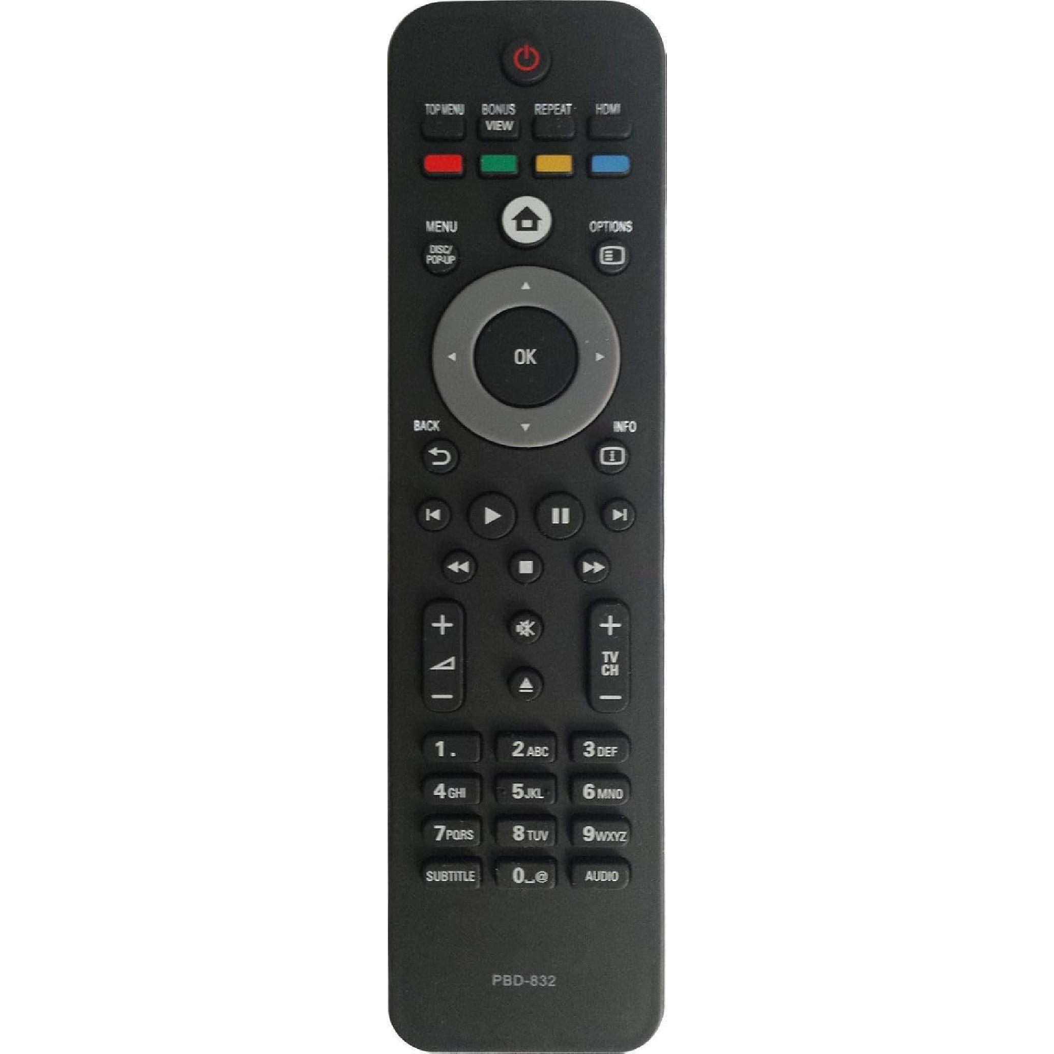 

Сменный пульт дистанционного управления PBD-832 для DVD-плеера Philips BLU-RAY BDP7320, BDP3406/F7, BDP5406/F7, BDP7520/F7