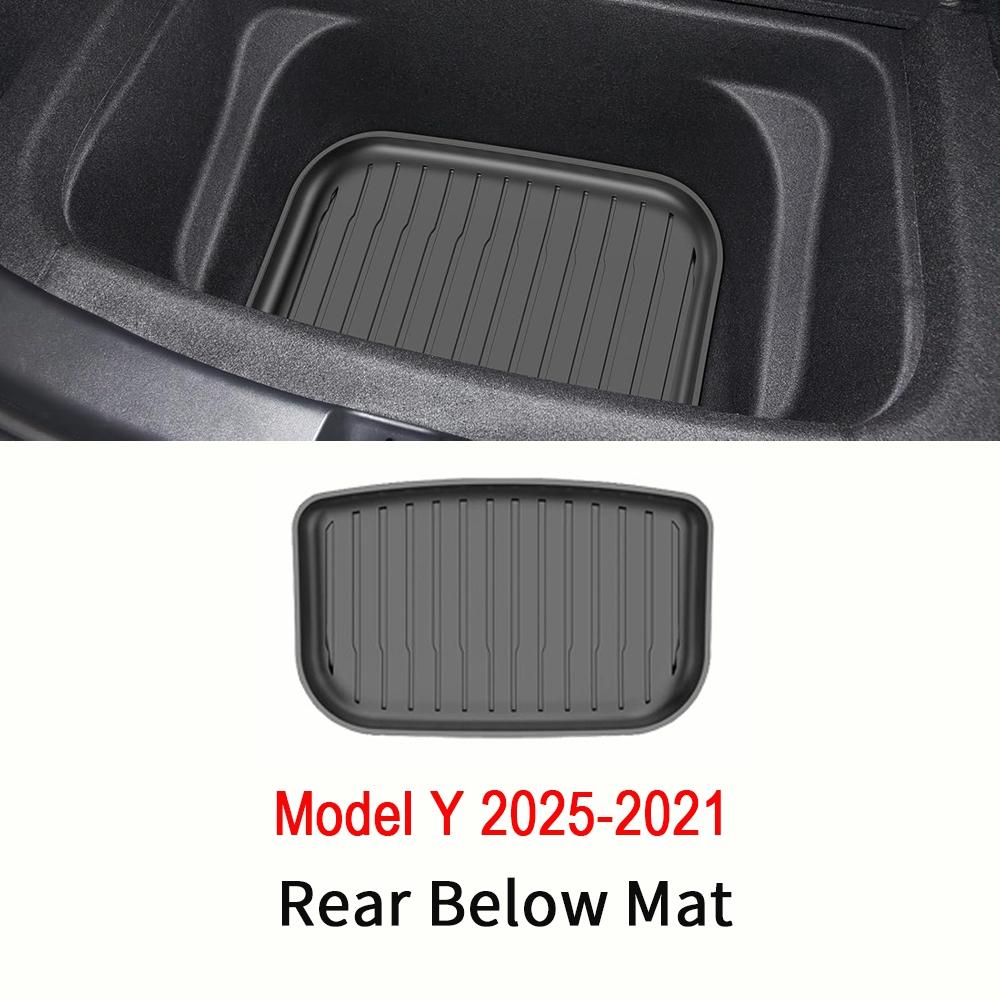 USVOTOV Trunk Mats For Tesla New Model Y Launch 2021-2025 Model 3 Highland Cargo Liner Front Back Sill Guard Anti-Kick Accessory
