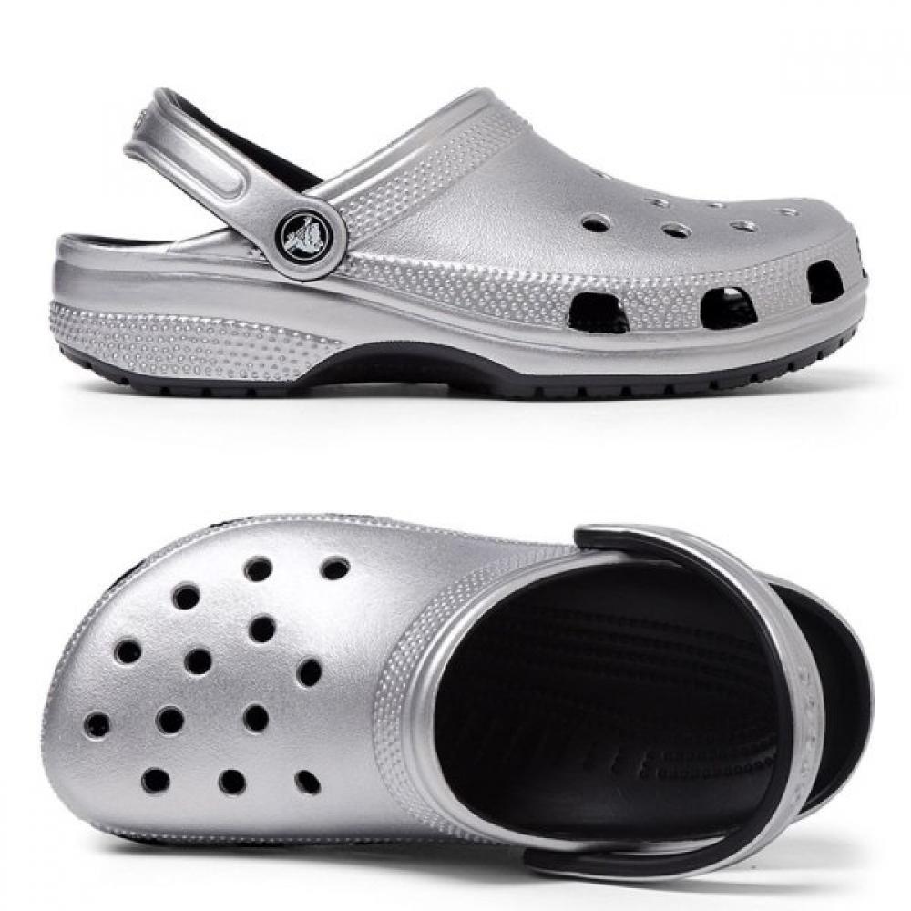 

Galleria Crocs Classic Metallic Clog Silver 205831 0p1 silver metallic/265